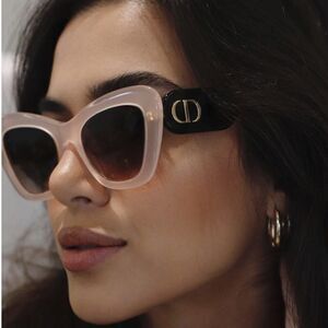 NEW Dior Sunglasses DIORBOBBY B1U 76A2 Pink/Black/Smoke to Pink Gradient Women